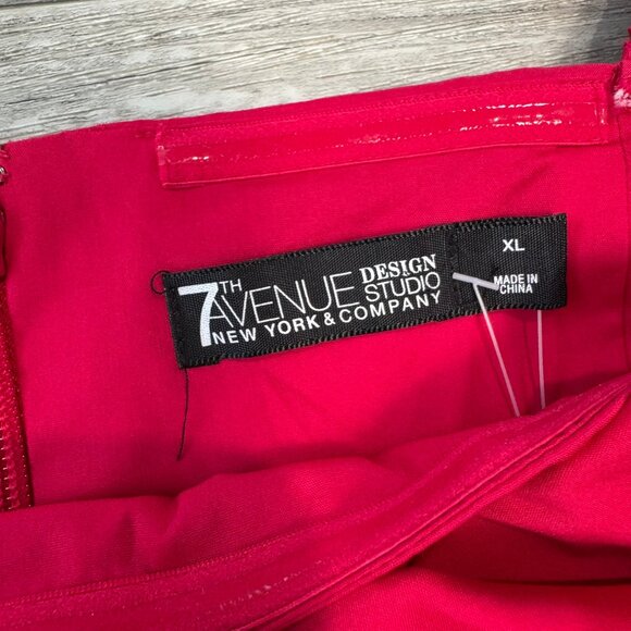 NY & Co red square neck puff sleeve ruffled blouse size XL  L30 - Picture 2 of 10